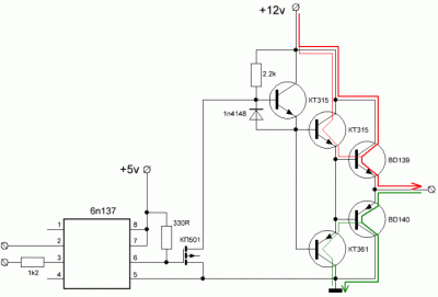 Драйвер полевого транзистора из дискретных компонентов