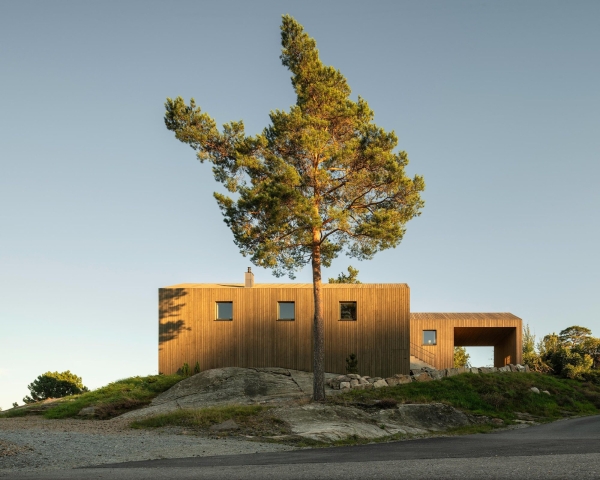 Современная вилла в суровом скандинавском ландшафте