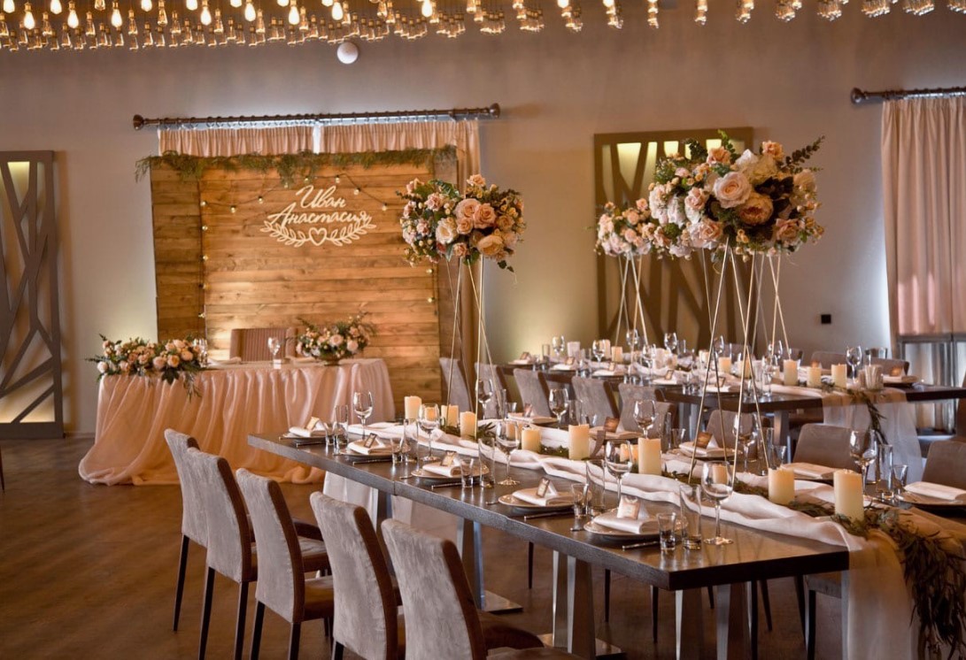 Банкетный зал на свадьбу - варианты оформления и услуги