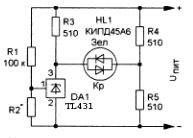 Индикаторы и сигнализаторы на регулируемом стабилитроне TL431